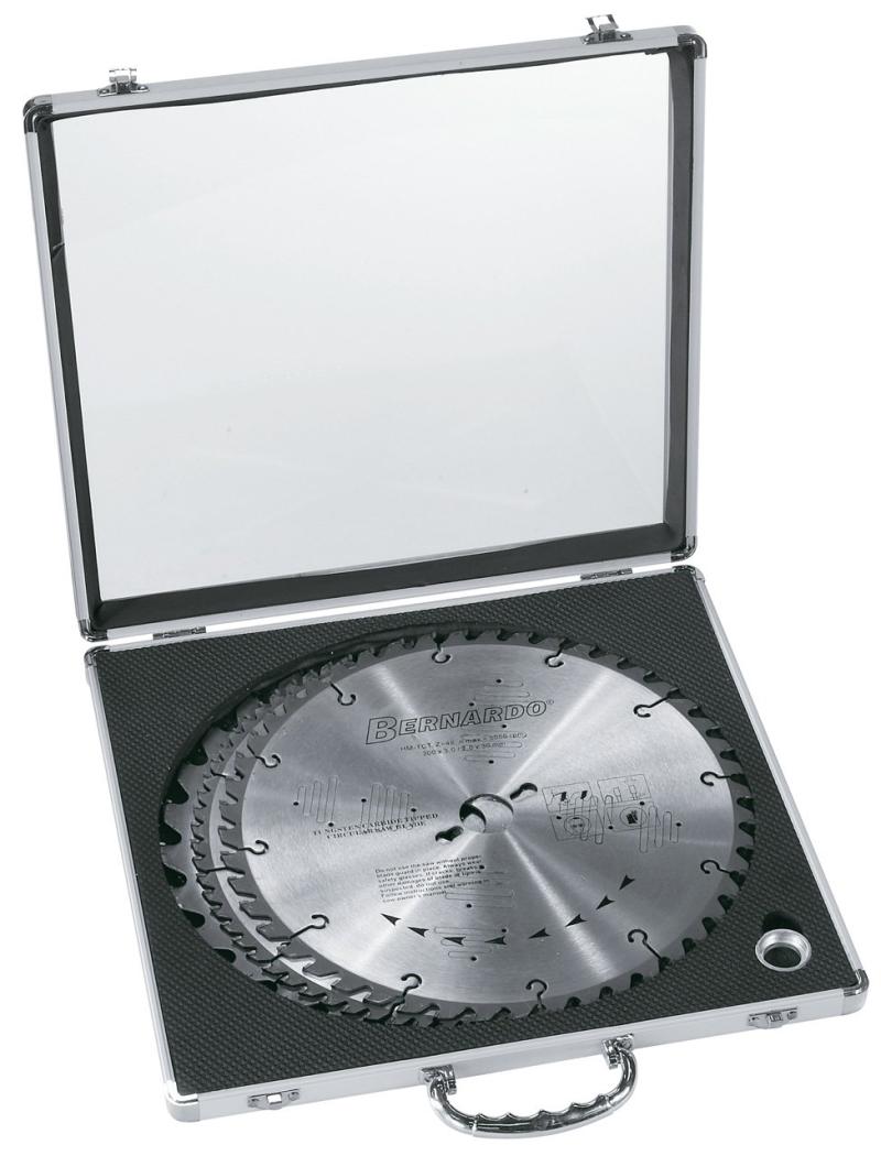 Sæt med rundsavsklinger (250 mm), i aluminium kasse