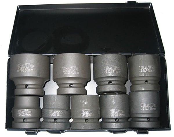 BATO Krafttopsæt 1" 27-50mm kort. 9 dele.
