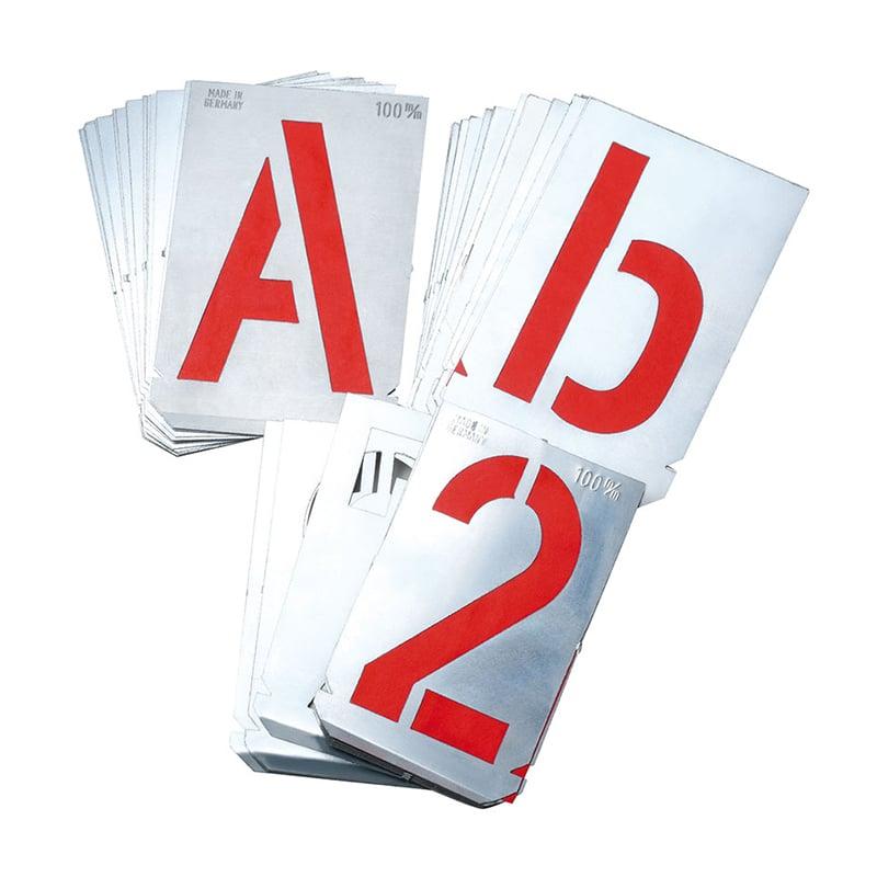 Stencil sæt med bogstaver A-Z+& med 150 mm tegnhøjde (27 dele)