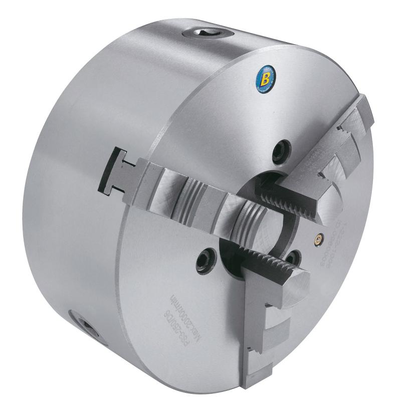 Centrerpatron 3-bakket PS-3/D6 ø250 mm støbejern DIN 55029