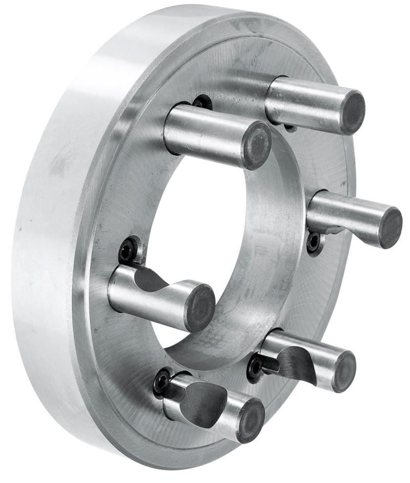 Flange støbejern ø125 mm DIN 55029 centrerpatron kegle /D4