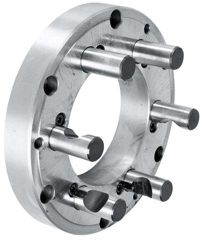 Flange støbejern ø125 mm DIN 55029 centrerpatron kegle /D4
