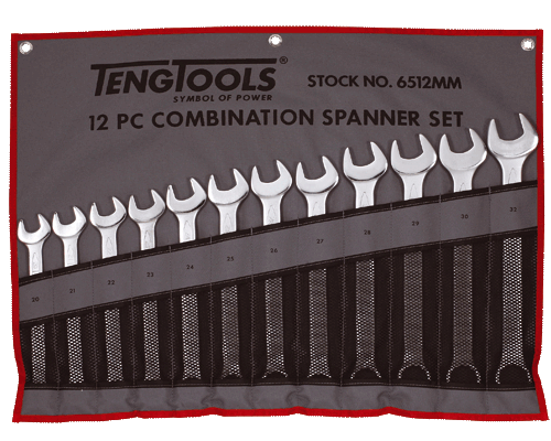 5,5-19mm - Tengtools Ringgaffelnøglesæt