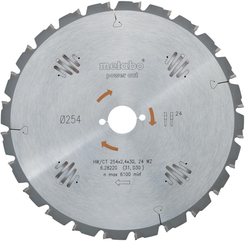 Rundsavklinge til træ 254Ã2,4Ã30mm HW/CT Z24 WZ
