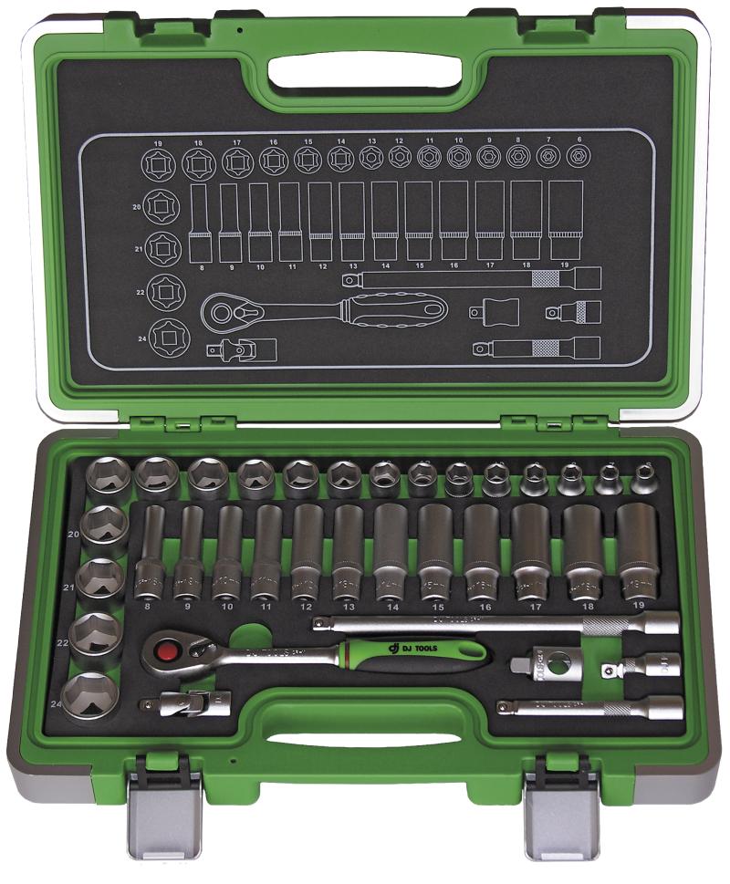 DJ TOOLS topnøglesæt 3/8" 36 dele