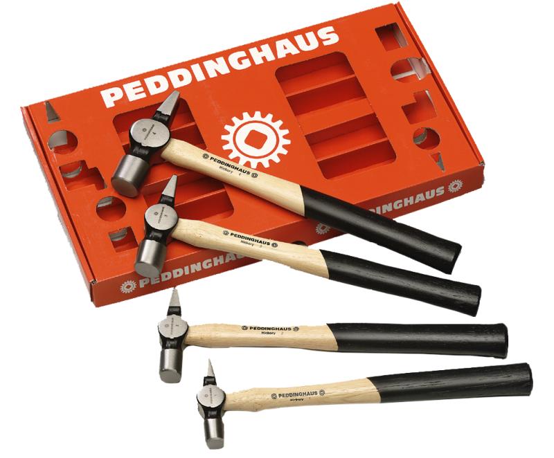 Peddinghaus bænkhammersæt m/hickoryskaft 1+2+3+4