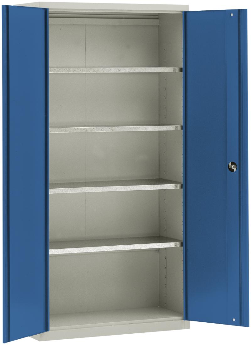 Materialeskab MS-1 m/4 galv. hylder, D=445mm