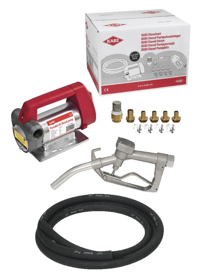 Dieselpumpesæt m/manuel pistol 40 ltr/min 24V