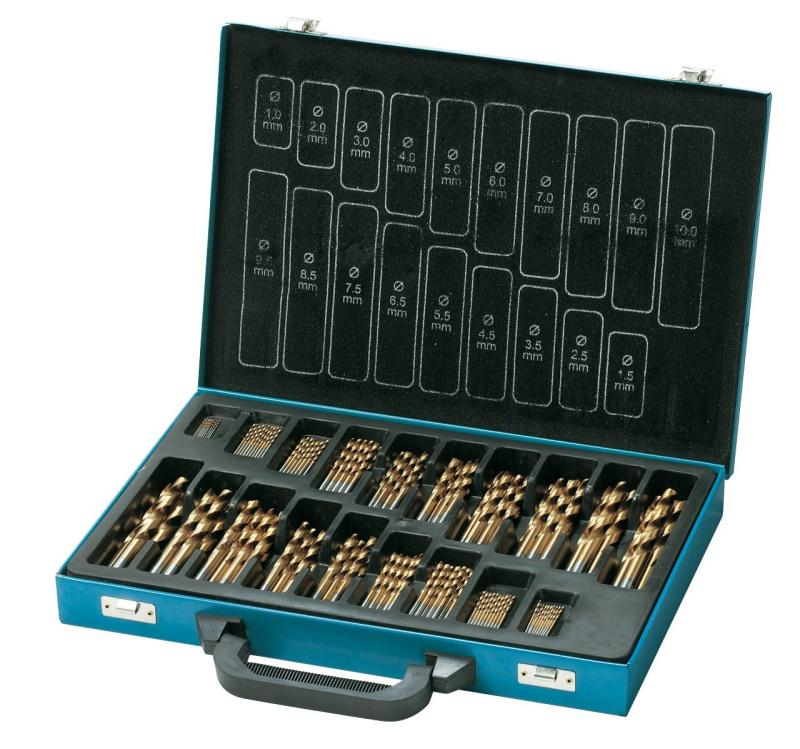 TIN-coated HSS borsæt med 170 dele