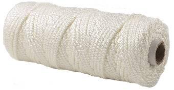 Garn kryssflätat nylon 5mm vit