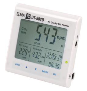 Elma DT802D - CO2 / RH% / Temp. monitor til måling af luftkvalitet