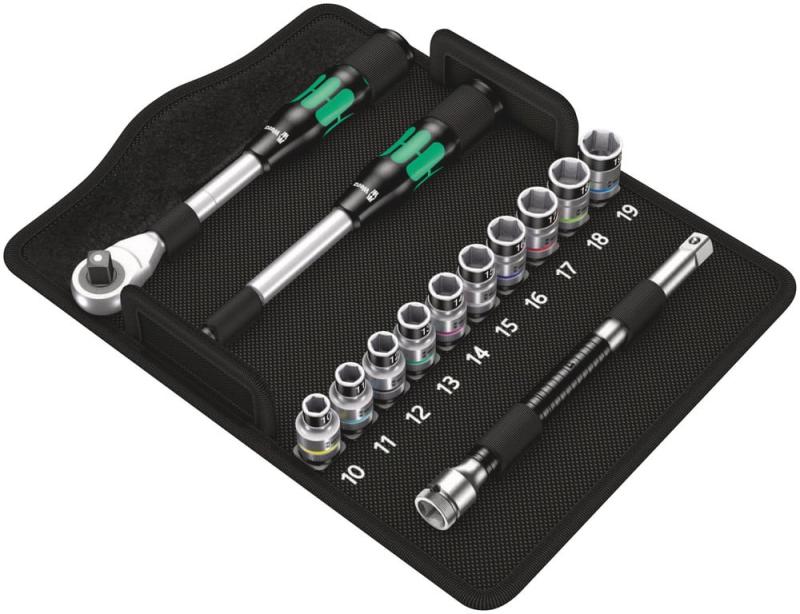 Topnøglesæt med 1/2â³ â¡-tilslutningsfatning. Wera Zyklop Hybrid Sæt