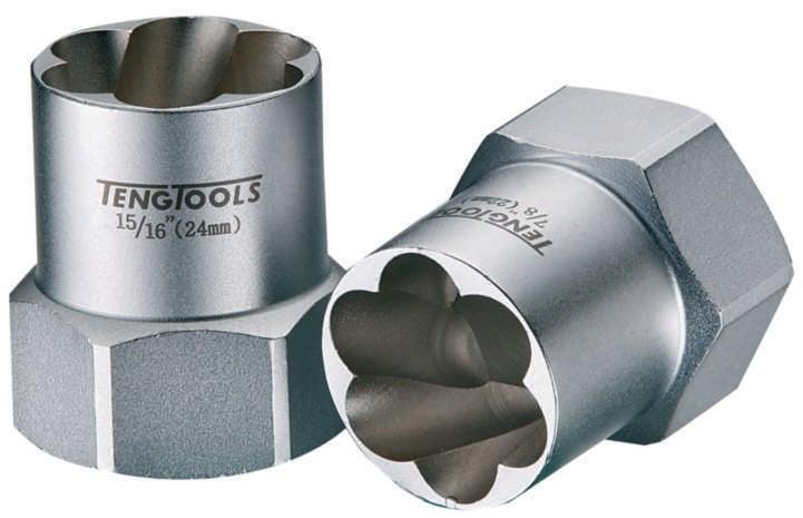 Sekskantet udtrækker med 1/2â³-â¡-fatning. teng tools st12319 / st12325