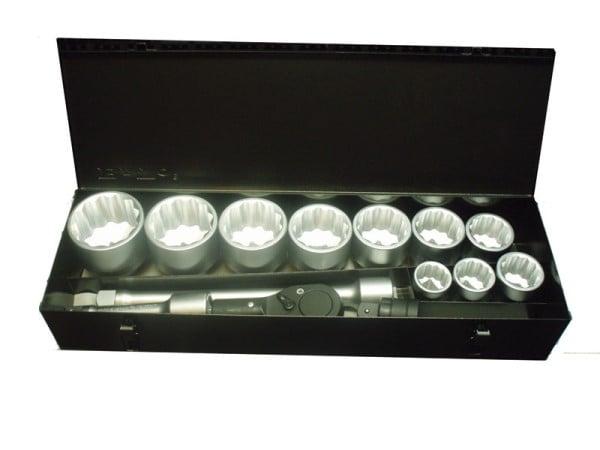 BATO Topnøglesæt 1" 12kt. 36-80mm 14 dele.