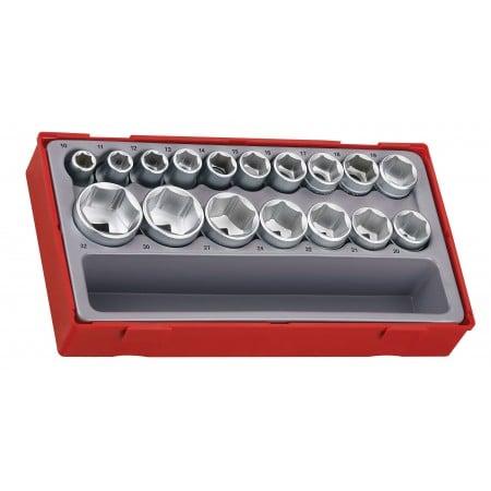 Topnøglesæt med 1/2" â¡-tilslutningsfæste Teng Tools  TT1217-6