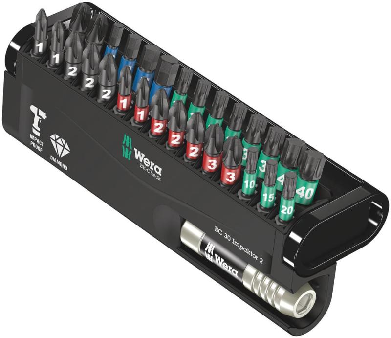 Slagbitssæt BC30 Impaktor 2 m/29 bits + holder