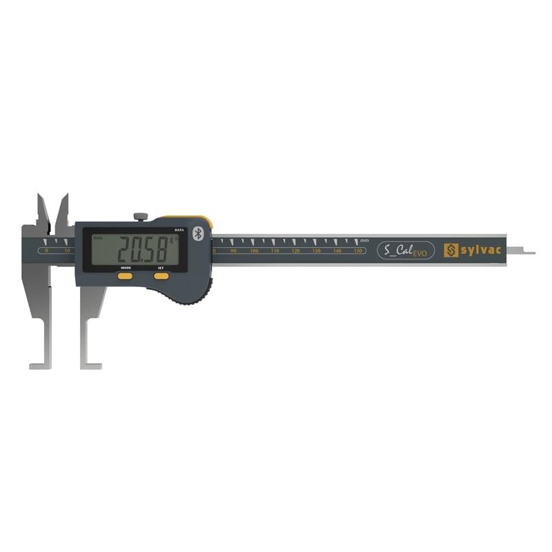 SYLVAC IP67 digital skydelære S_Cal EVO INT. Groove 150 mm (810.1600) med bluetooth