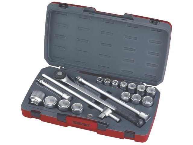 T3418-6 med Â¾" â¡-fatning. Teng Tools Topnøglesæt